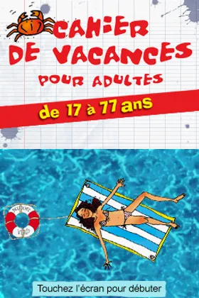 Cahier de Vacances pour Adultes (France) screen shot title